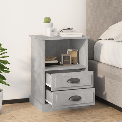 Bedside Cabinet Concrete Grey 43x36x60 cm