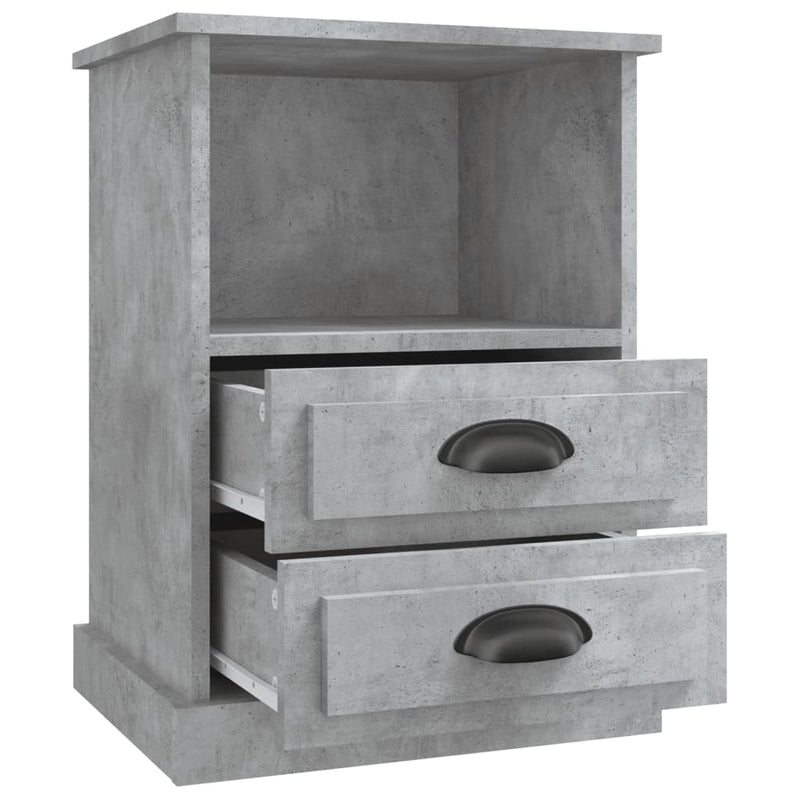 Bedside Cabinet Concrete Grey 43x36x60 cm