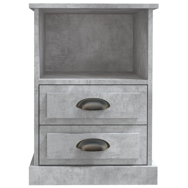 Bedside Cabinets 2 pcs Concrete Grey 43x36x60 cm