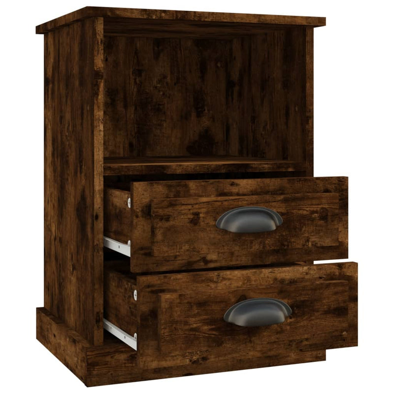 Bedside Cabinet Smoked Oak 43x36x60 cm