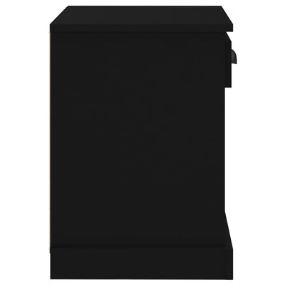 Bedside Cabinet Black 43x36x50 cm