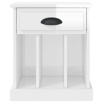 Bedside Cabinets 2 pcs High Gloss White 43x36x50 cm