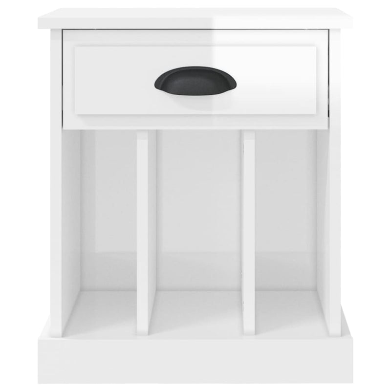 Bedside Cabinets 2 pcs High Gloss White 43x36x50 cm