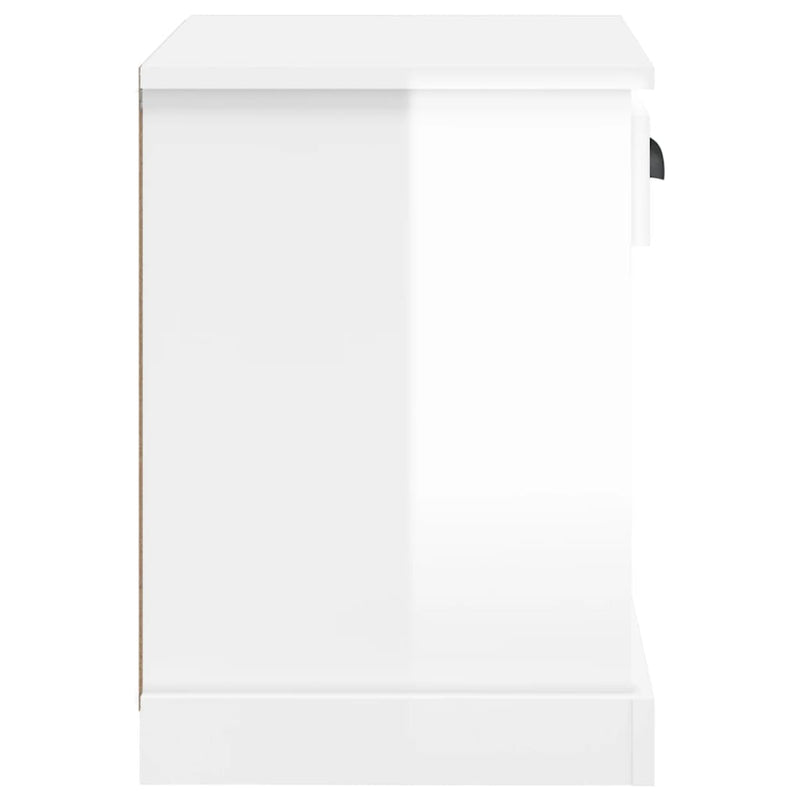 Bedside Cabinets 2 pcs High Gloss White 43x36x50 cm