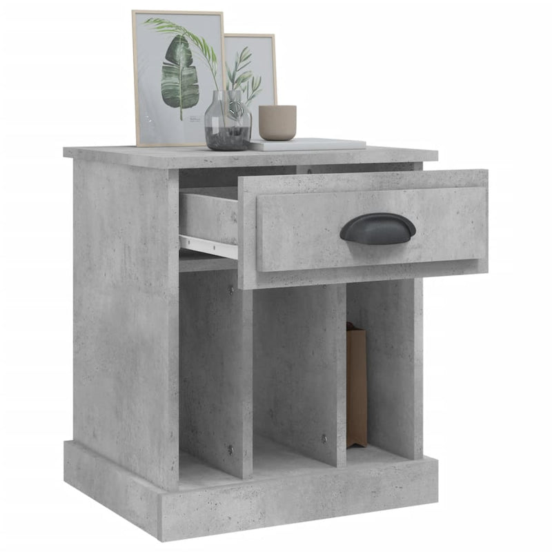 Bedside Cabinets 2 pcs Concrete Grey 43x36x50 cm