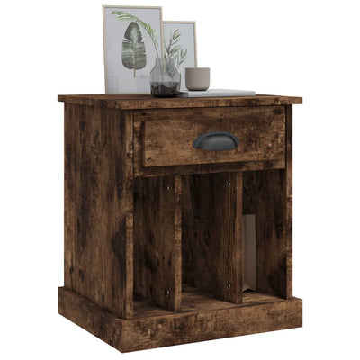 Bedside Cabinet Smoked Oak 43x36x50 cm