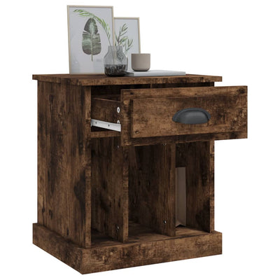 Bedside Cabinet Smoked Oak 43x36x50 cm