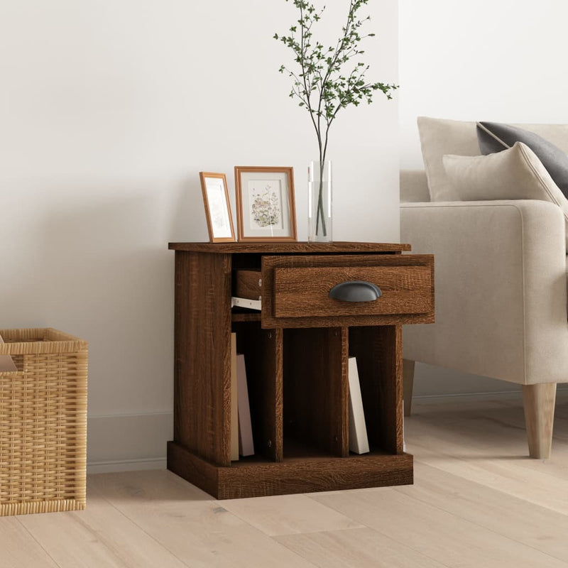 Bedside Cabinet Brown Oak 43x36x50 cm