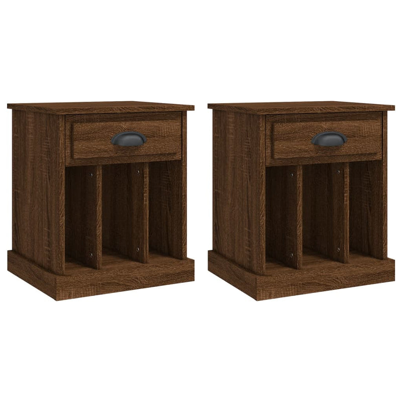 Bedside Cabinets 2 pcs Brown Oak 43x36x50 cm