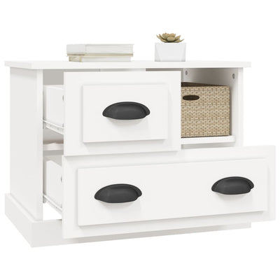 Bedside Cabinet White 60x39x45 cm