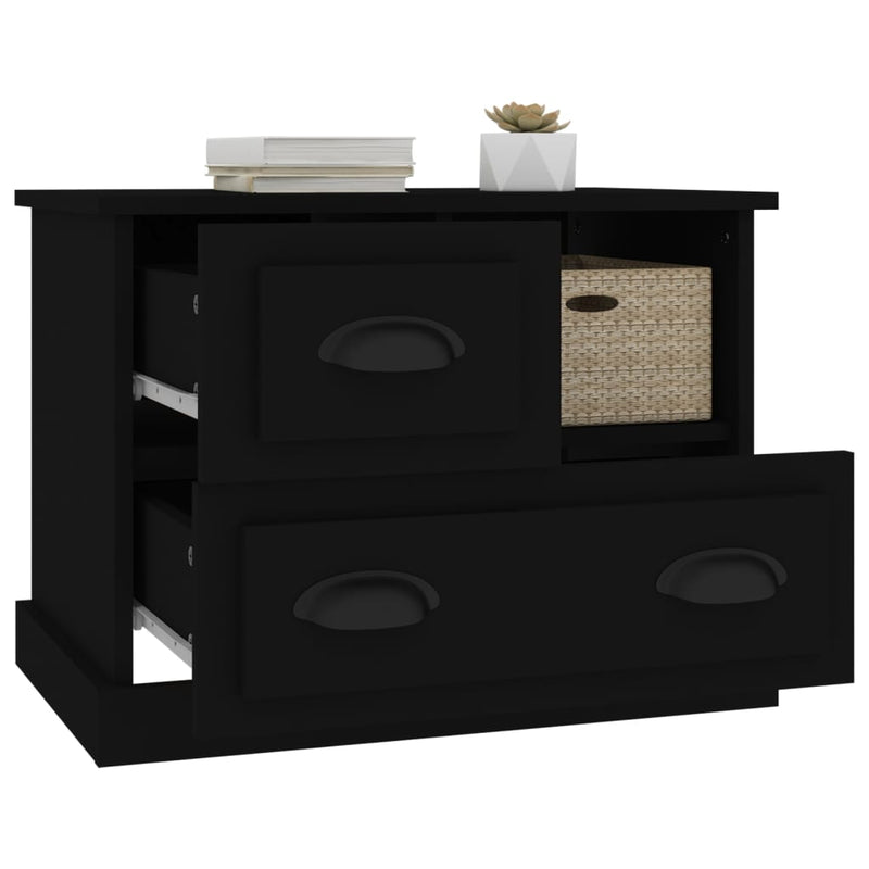 Bedside Cabinet Black 60x39x45 cm