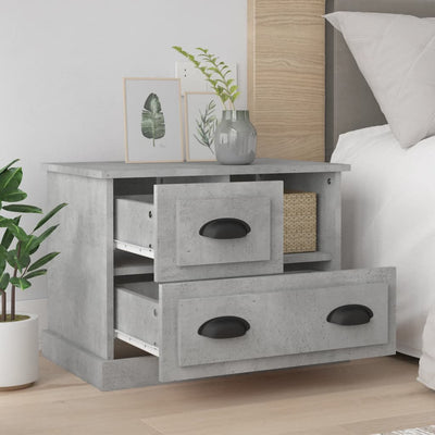 Bedside Cabinet Concrete Grey 60x39x45 cm