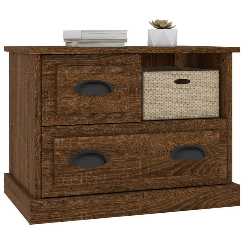 Bedside Cabinet Brown Oak 60x39x45 cm