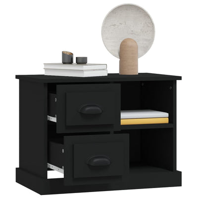 Bedside Cabinet Black 60x35.5x45 cm