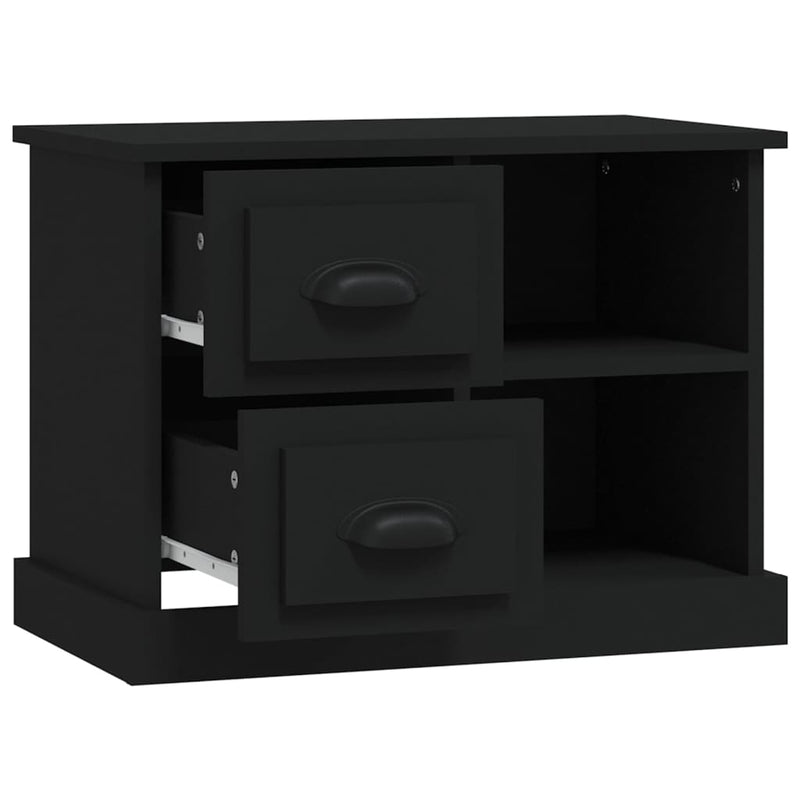 Bedside Cabinet Black 60x35.5x45 cm