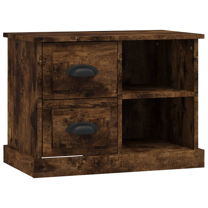 Bedside Cabinet Smoked Oak 60x35.5x45 cm