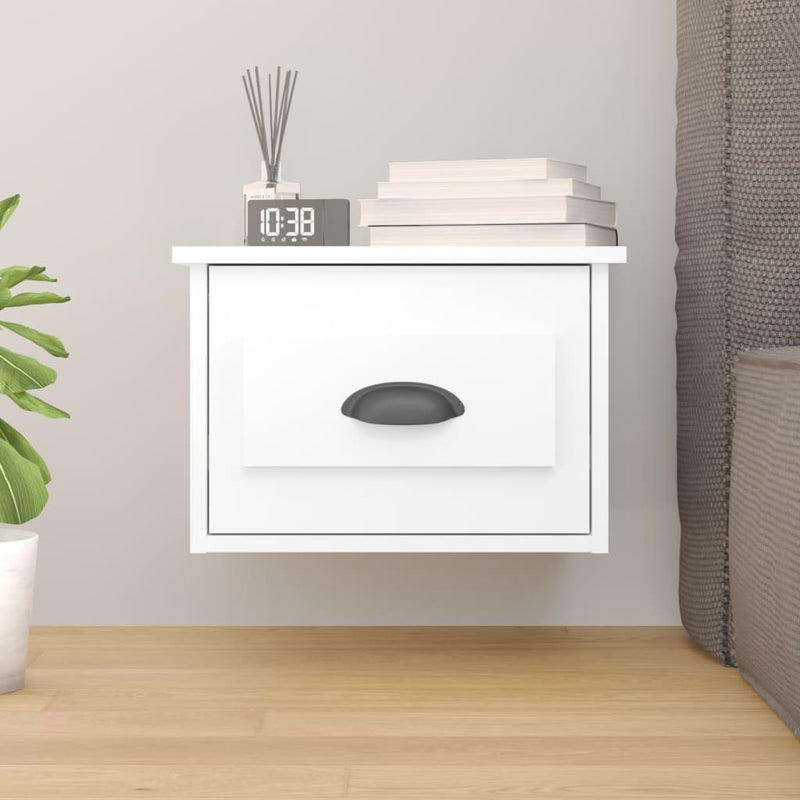 Wall-mounted Bedside Cabinet White 41.5x36x28cm