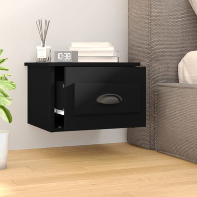 Wall-mounted Bedside Cabinet Black 41.5x36x28cm