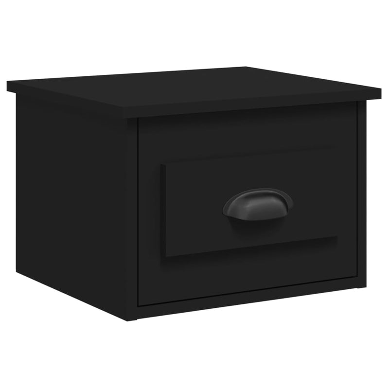 Wall-mounted Bedside Cabinets 2 pcs Black 41.5x36x28cm