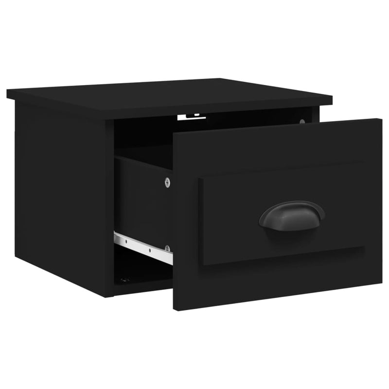 Wall-mounted Bedside Cabinets 2 pcs Black 41.5x36x28cm