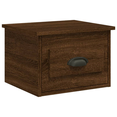 Wall-mounted Bedside Cabinet Brown Oak 41.5x36x28cm