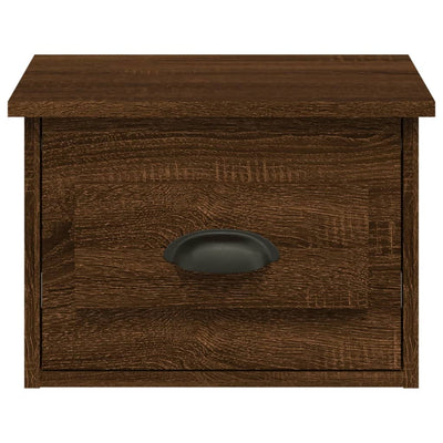 Wall-mounted Bedside Cabinet Brown Oak 41.5x36x28cm