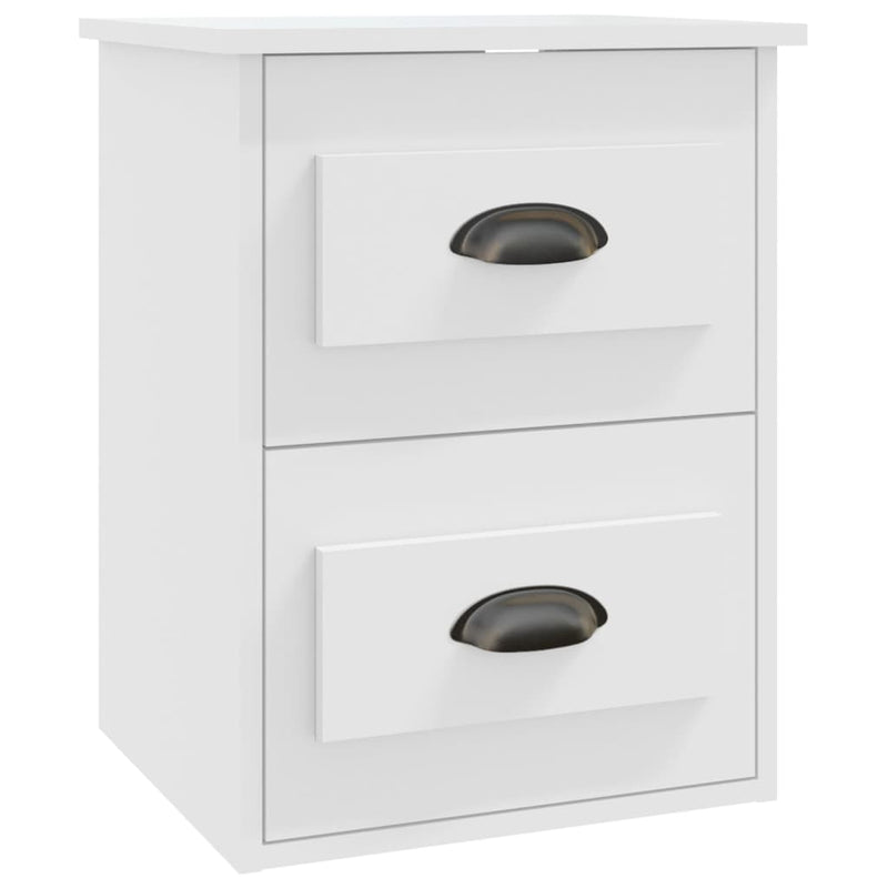 Wall-mounted Bedside Cabinet White 41.5x36x53cm