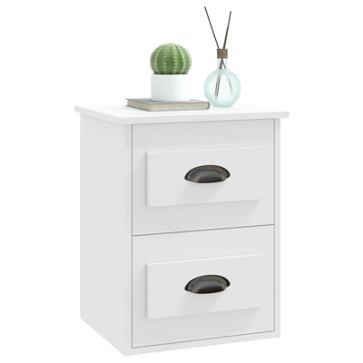 Wall-mounted Bedside Cabinet White 41.5x36x53cm