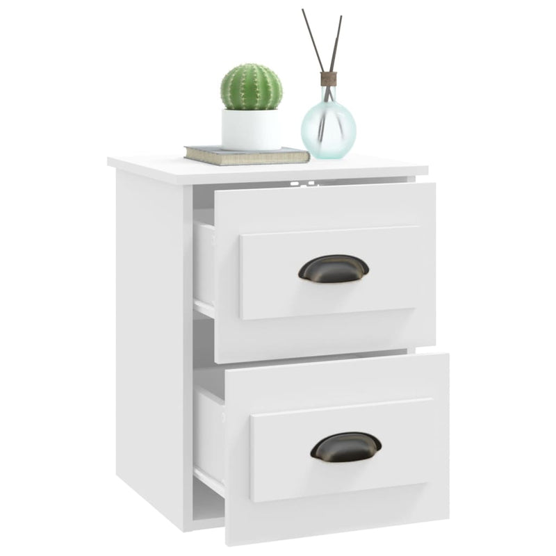 Wall-mounted Bedside Cabinet White 41.5x36x53cm