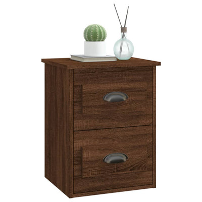 Wall-mounted Bedside Cabinet Brown Oak 41.5x36x53cm