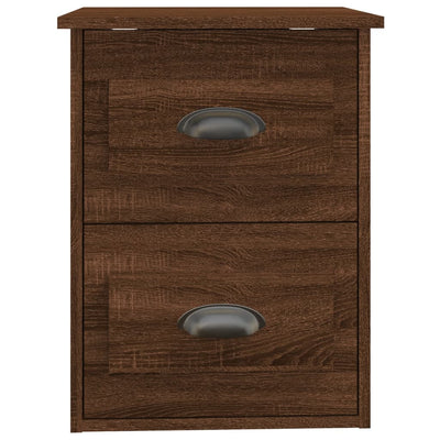 Wall-mounted Bedside Cabinet Brown Oak 41.5x36x53cm