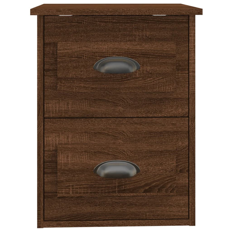 Wall-mounted Bedside Cabinets 2 pcs Brown Oak 41.5x36x53cm