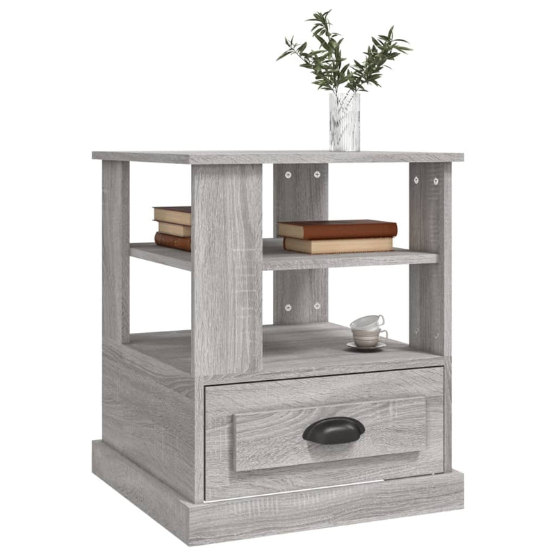 Side Table Grey Sonoma 50x50x60 cm Engineered Wood