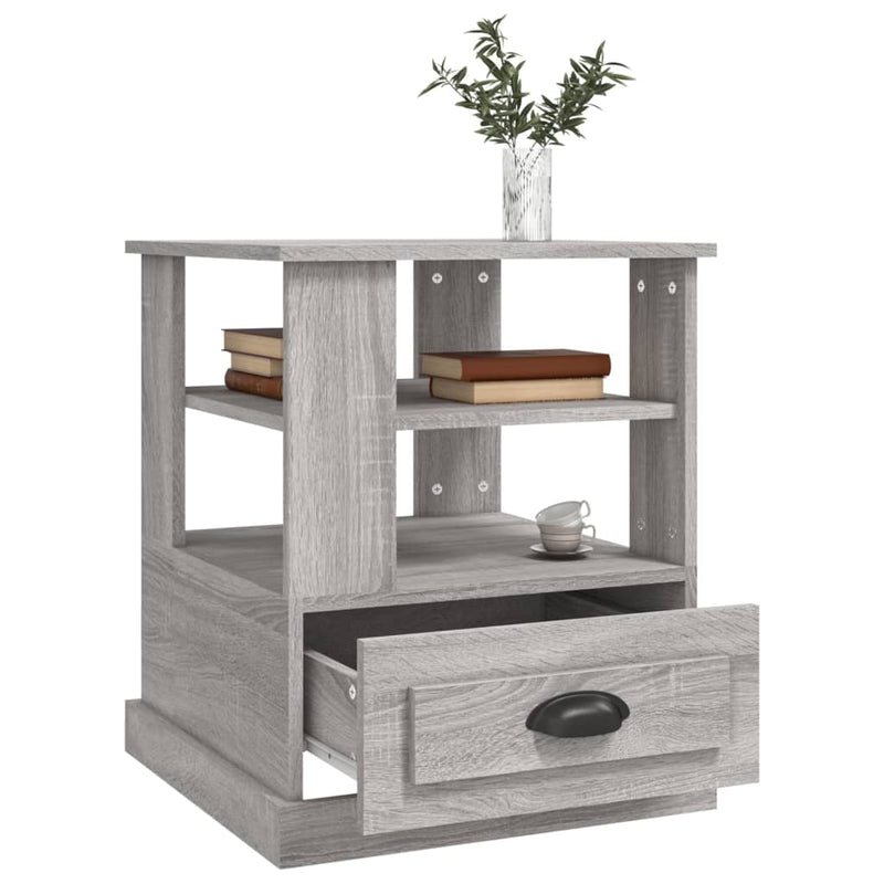 Side Table Grey Sonoma 50x50x60 cm Engineered Wood