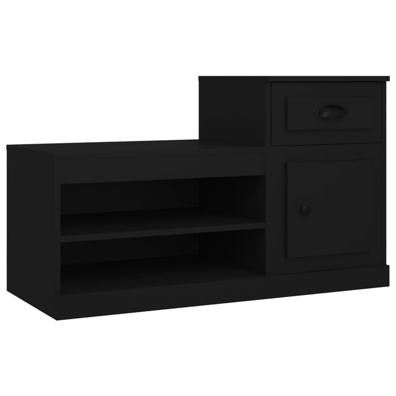 Shoe Cabinet Black 100x42x60 cm Engineered Wood