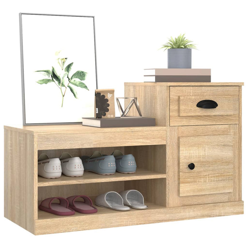 Shoe Cabinet Sonoma Oak 100x42x60 cm Engineered Wood