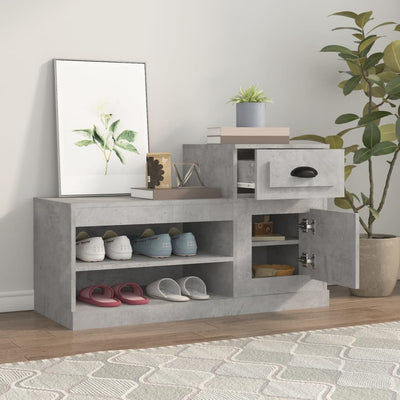 Shoe Cabinet Concrete Grey 100x42x60 cm Engineered Wood