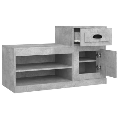 Shoe Cabinet Concrete Grey 100x42x60 cm Engineered Wood