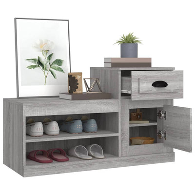 Shoe Cabinet Grey Sonoma 100x42x60 cm Engineered Wood