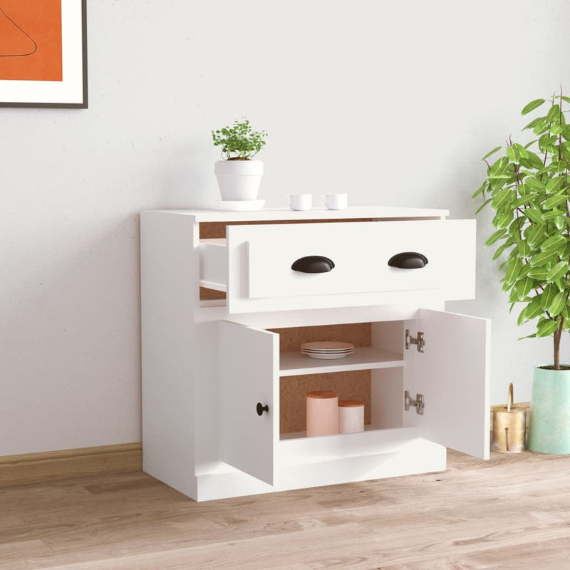 Sideboard White 70x35.5x67.5 cm Engineered Wood