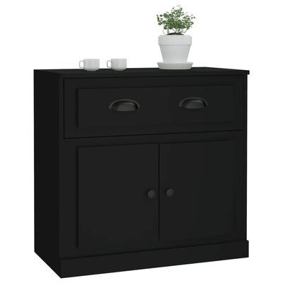 Sideboard Black 70x35.5x67.5 cm Engineered Wood