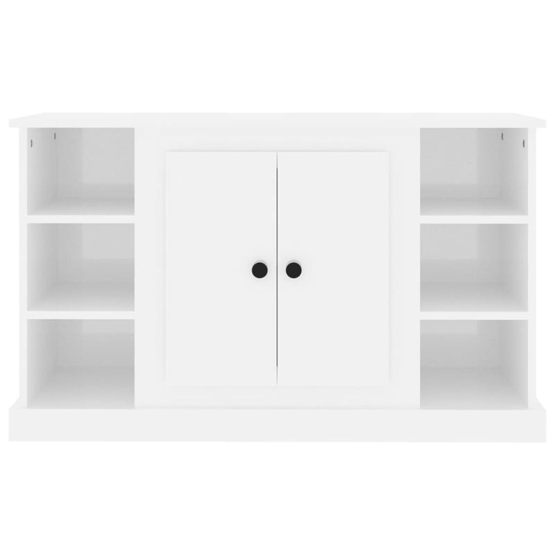 Sideboard High Gloss White 100x35.5x60 cm Engineered Wood