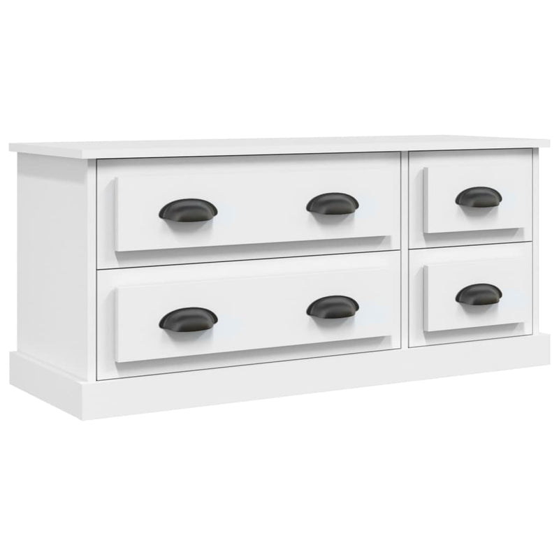 TV Cabinet White 100x35.5x45 cm Engineered Wood