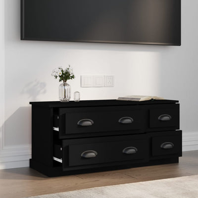 TV Cabinet Black 100x35.5x45 cm Engineered Wood