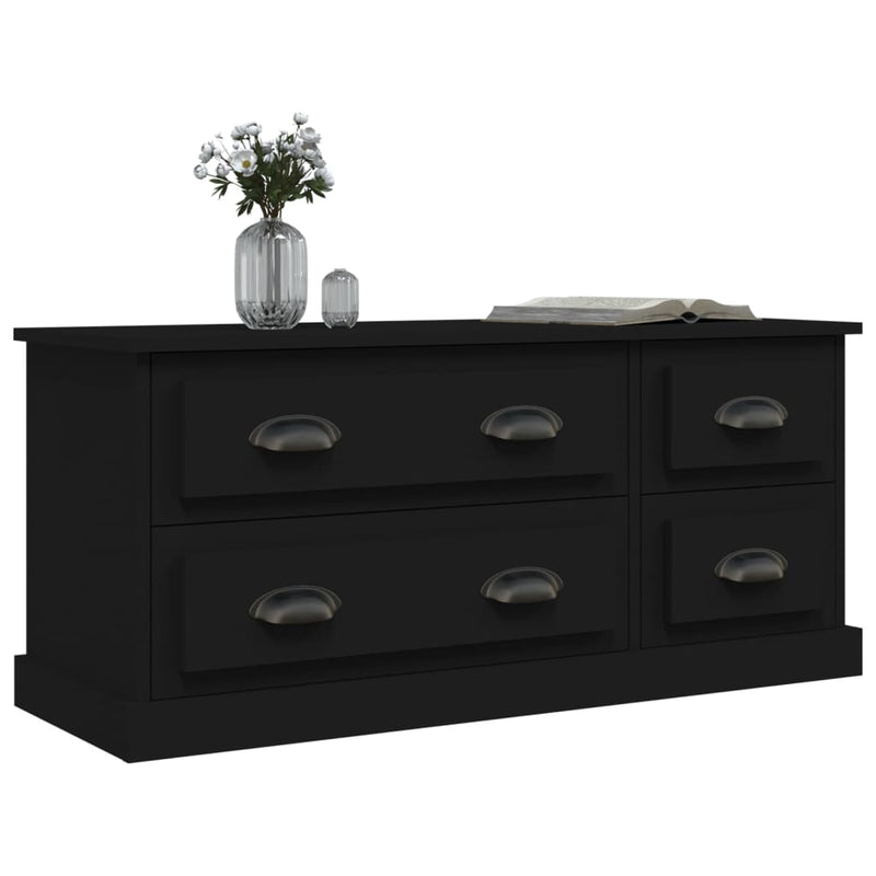 TV Cabinet Black 100x35.5x45 cm Engineered Wood