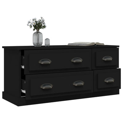 TV Cabinet Black 100x35.5x45 cm Engineered Wood