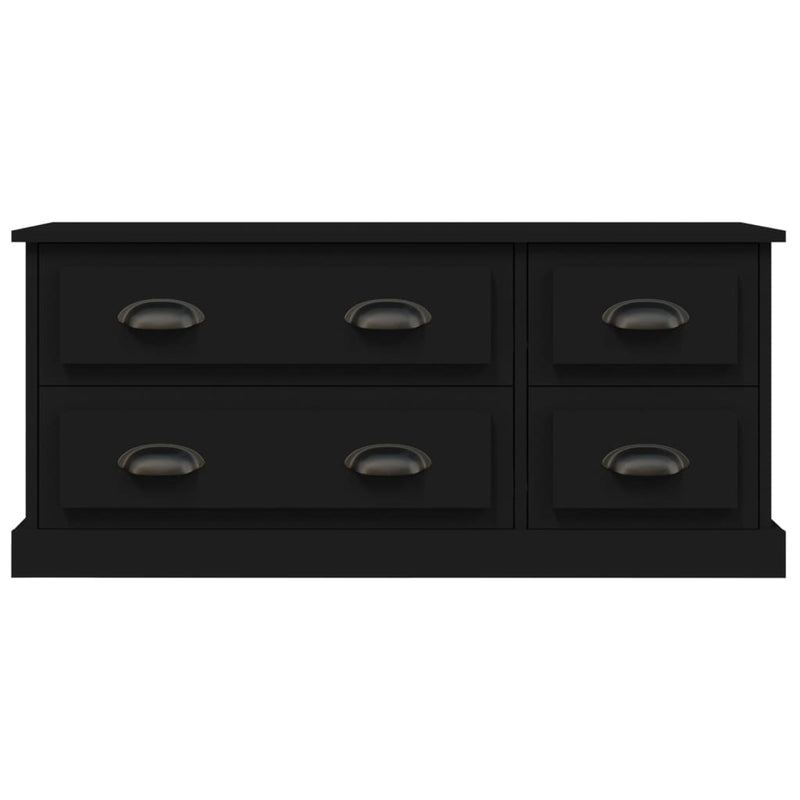 TV Cabinet Black 100x35.5x45 cm Engineered Wood