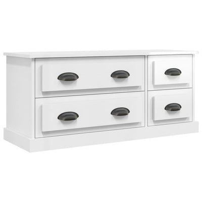 TV Cabinet High Gloss White 100x35.5x45 cm Engineered Wood