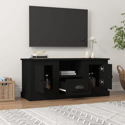 TV Cabinet Black 100x35.5x45 cm Engineered Wood