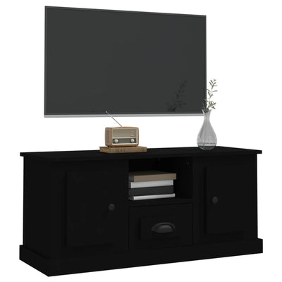 TV Cabinet Black 100x35.5x45 cm Engineered Wood